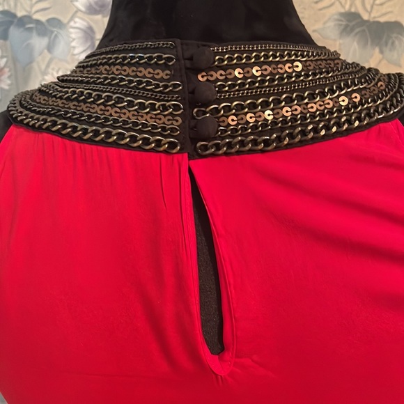 Cache red stretch silk halter - Picture 4 of 8